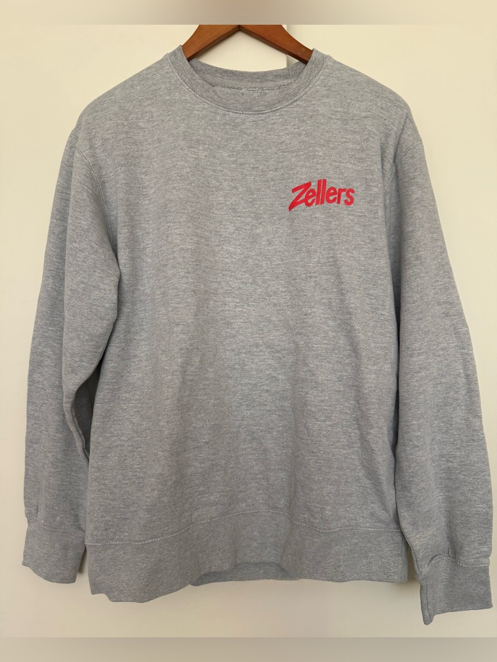 Vintage Zellers Heather Grey Crewneck Sweatshirt L Nostalgia Canadiana